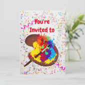 カスタムアートクラフト誕生日パーティーへの招待 招待状 (スタンド正面)