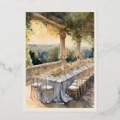 カスタムアートクリヴェデンハウス結婚式招待状 箔招待状 (裏面)