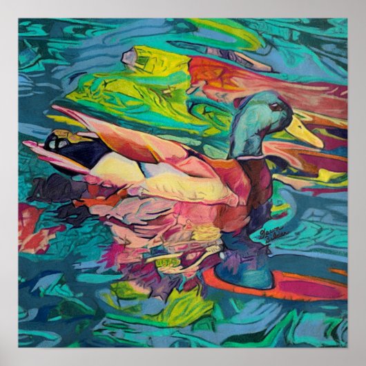 カスタムアートダックプリント ポスター (正面)