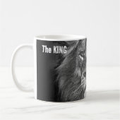 カスタムアーポップ・アートのトデザインアニマルズライオン顔ザキング コーヒーマグカップ (左)