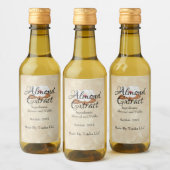 カスタムアーモンドエキス油ラベルペルソナライズド ワインラベル (ボトル)