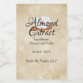 カスタムアーモンドエキス油ラベルペルソナライズド ワインラベル (シングルラベル)
