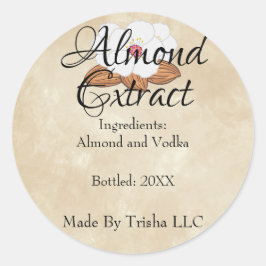 カスタムアーモンドエキス油ラベル ラウンドシール