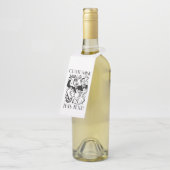 カスタムアールデコカクテルパーティー ボトルネックタグ (アングル)