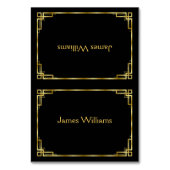 カスタムアールデコブラックと金ゴールド座席表 テーブルナンバー (正面)