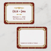 カスタムアールデコ結婚座席表 プレイスカード (正面/裏面)