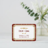 カスタムアールデコ結婚座席表 プレイスカード (スタンド正面)