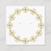 カスタムアールデコ「金ゴールド」リースイヤリング表示カード コーリングカード (正面)