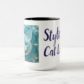 カスタムアールヌーボーキャットスタイリッシュレディ マグカップ (中央)