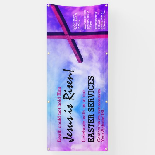 カスタムイエスがイースターの理由 横断幕 (縦)