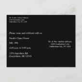 カスタムイエローエレガンスのカラー卒業クラス インビテーションポストカード (裏面)