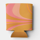 カスタムイエローオレンジピンクマーブルブライダルシャワー 缶クーラー (裏面)