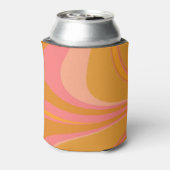 カスタムイエローオレンジピンク大理石ベビーシャワー 缶クーラー (缶裏面)
