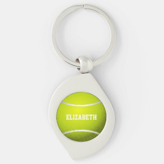 カスタムイエローテニスボール キーホルダー (正面)