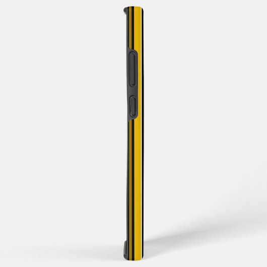 カスタムイエローブラックストライプモノグラム SAMSUNG GALAXYケース (右側面)
