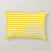 カスタムイエローホワイトストライプのモダンテンプレートトレンディー アクセントクッション (裏面)