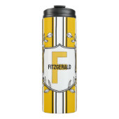 カスタムイエローホワイトブラックストライプ タンブラー (正面)