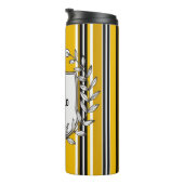 カスタムイエローホワイトブラックストライプ タンブラー (回転右)
