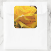 カスタムイエローローズデザイン スクエアシール (バッグ)