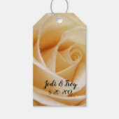 カスタムイエローローズ結婚式の引き出物 ギフトタグ (正面)
