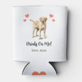 カスタムイエロー・ラブラドール・レトリーバーペット結婚のクーラーボックス 缶クーラー (正面)