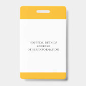 カスタムイエロー 登録看護師 写真付きID バッジ (裏面)