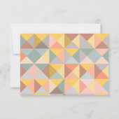 カスタムイエロ素朴セージ自然幾何結婚体 サンキューカード (裏面)