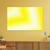 カスタムイエロ&ホワイト抽象デザインキャンバス印刷 キャンバスプリント (インサイチュ (リビング))