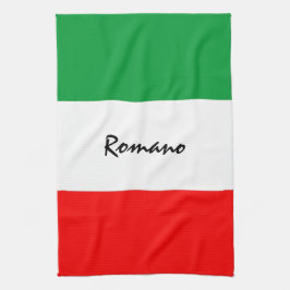 カスタムイタリアンアメリカ国旗のキッチンタオル キッチンタオル