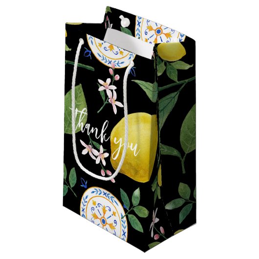 カスタムイタリアンタイル植物小抱き枕 スモールペーパーバッグ (正面アングル)