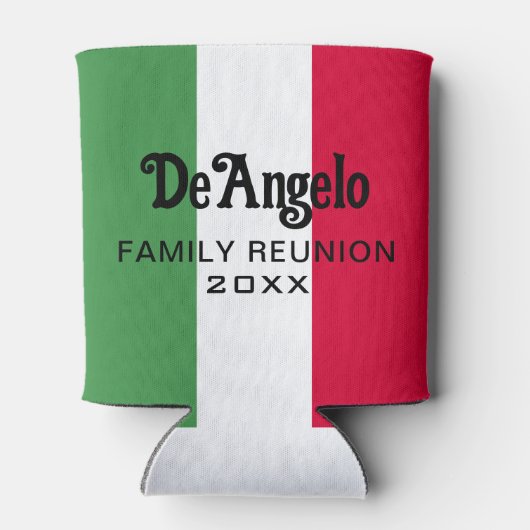 カスタムイタリアン姓フラグの色懇親会 缶クーラー (裏面)