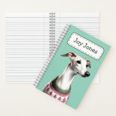 カスタムイタリアンGreyhound Waterカラークリスマスセーター ノートブック (内側)