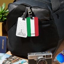 カスタムイタリア国旗イタリアン旅行荷物タグ