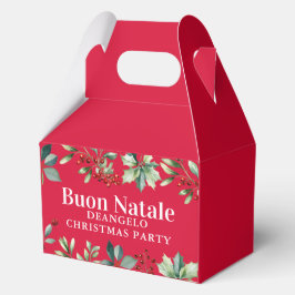 カスタムイタリア系の姓 名前 クリスマス フェイバーボックス