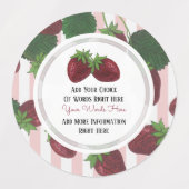 カスタムイチゴクラシック丸ステッカー ラベル (デザイン2)