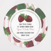 カスタムイチゴクラシック丸ステッカー ラベル (デザイン1)