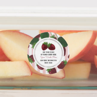 カスタムイチゴクラシック丸ステッカー ラベル