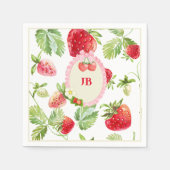 カスタムイチゴ スタンダードカクテルナプキン (正面)