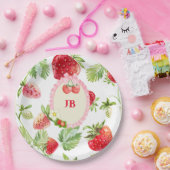 カスタムイチゴ ペーパープレート (パーティー)