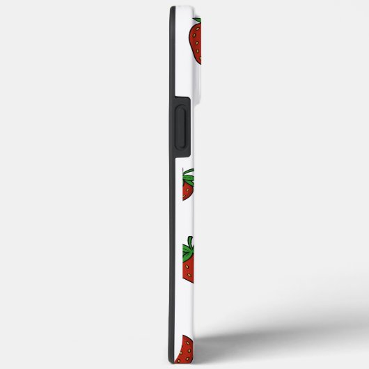 カスタムイチゴ 白 Case-Mate iPhoneケース (裏面 / 右)