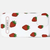 カスタムイチゴ 白 Case-Mate iPhoneケース (裏面 (横))