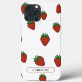 カスタムイチゴ 白 Case-Mate iPhoneケース (裏面)