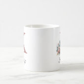 カスタムイニシャルと女の子の名前の個人用モノグラム コーヒーマグカップ (中央)