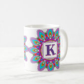 カスタムイニシャルコーヒーマグマンダラ模様 コーヒーマグカップ (正面右)