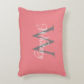 カスタムイニシャルスパーソナライズされたクリプトモノグラム アクセントクッション (正面(垂直))