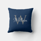 カスタムイニシャルスパーソナライズされたクリプトモノグラム クッション (裏面)