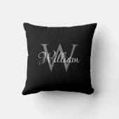 カスタムイニシャルスパーソナライズされたクリプトモノグラム クッション (裏面)