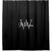 カスタムイニシャルスパーソナライズされたクリプトモノグラム シャワーカーテン (正面)