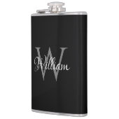 カスタムイニシャルスパーソナライズされたクリプトモノグラム フラスク (左)