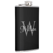 カスタムイニシャルスパーソナライズされたクリプトモノグラム フラスク (右)